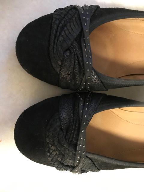 Gabor zwarte pumps van velours mt. 38,5 (5 ½)