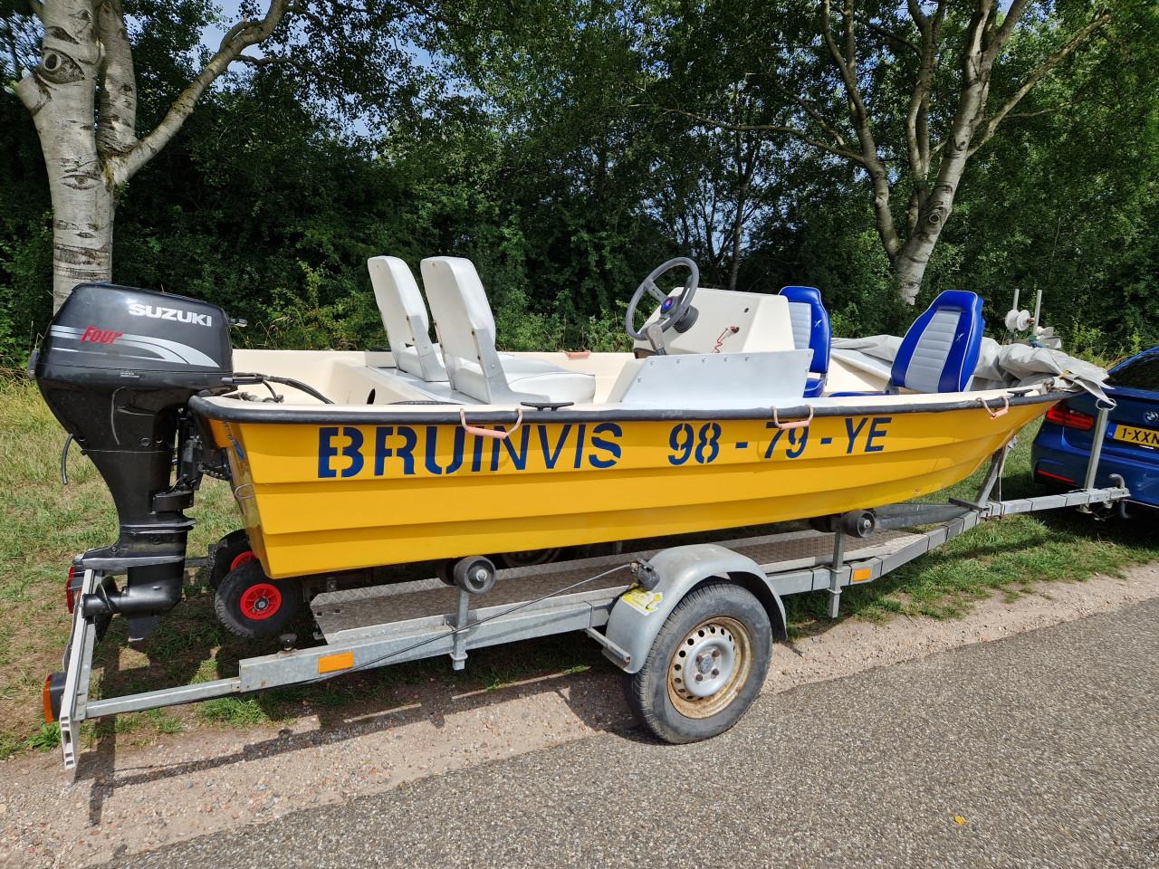 Shetland GH 14 met Suzuki 15 pk 4-takt visboot / consoleboot € 1.850,-