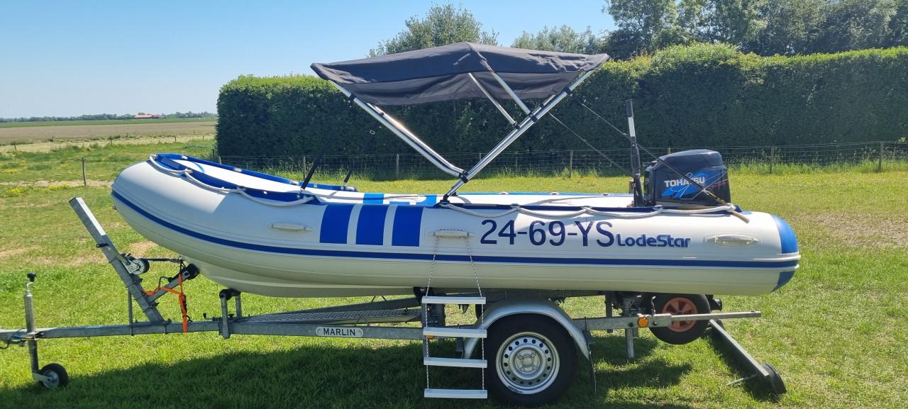 Lodestar RIB 410 met Tohatsu 25 pk & Marlin trailer