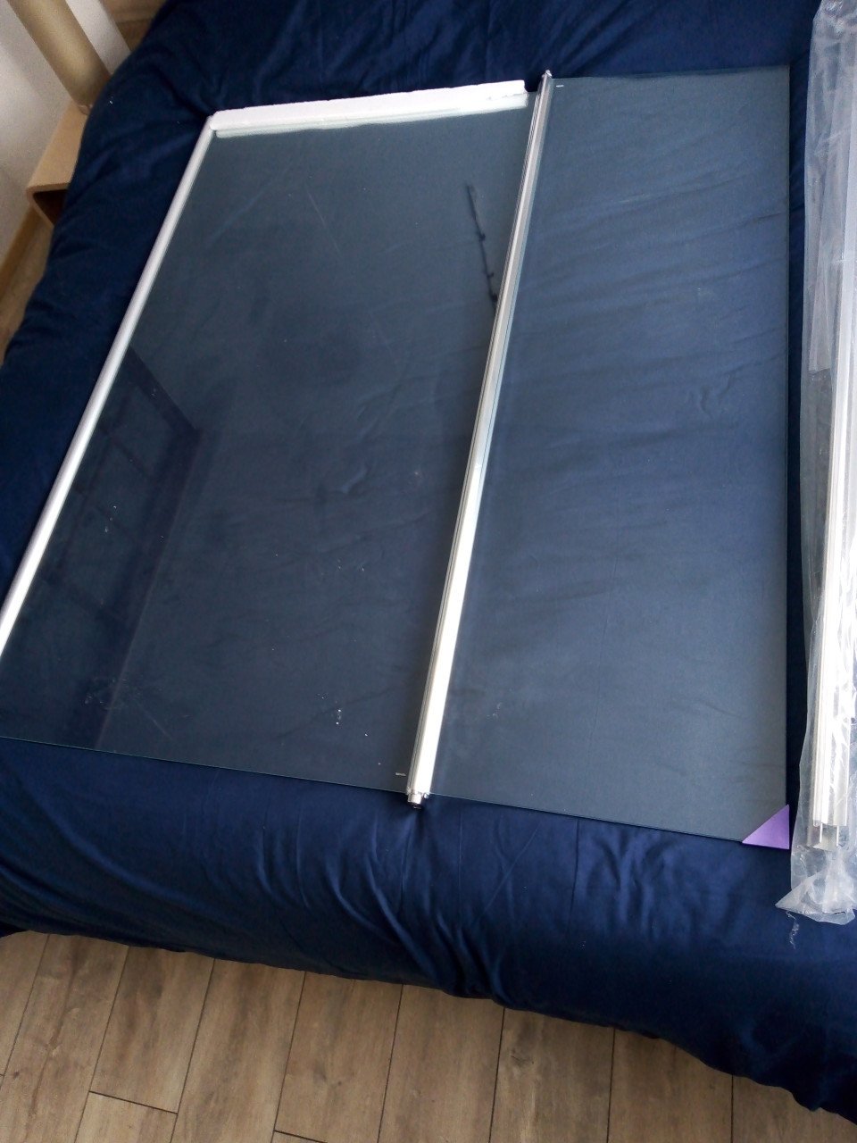 Douche/bad wand in 2 delen