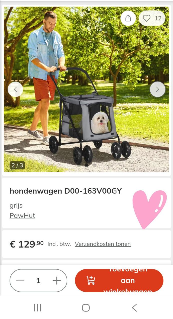 Nieuw‼️Pawhut Buggy tot 30kg