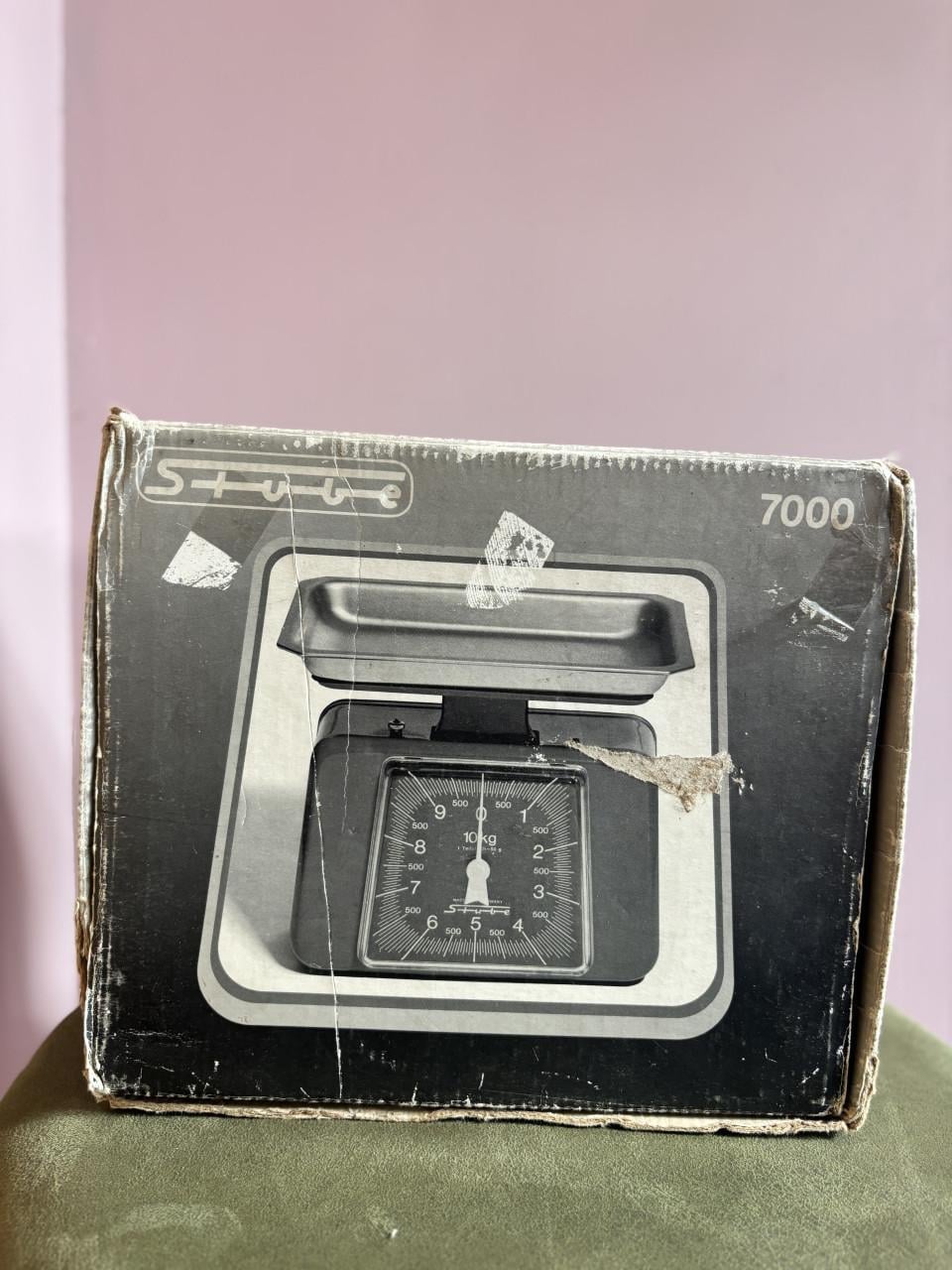 Vintage Stube Keukenweegschaal Rood - Jaren  ‘60 / ‘70