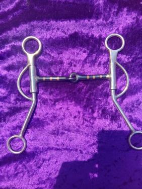 Shank snaffle RVS/sweet iron