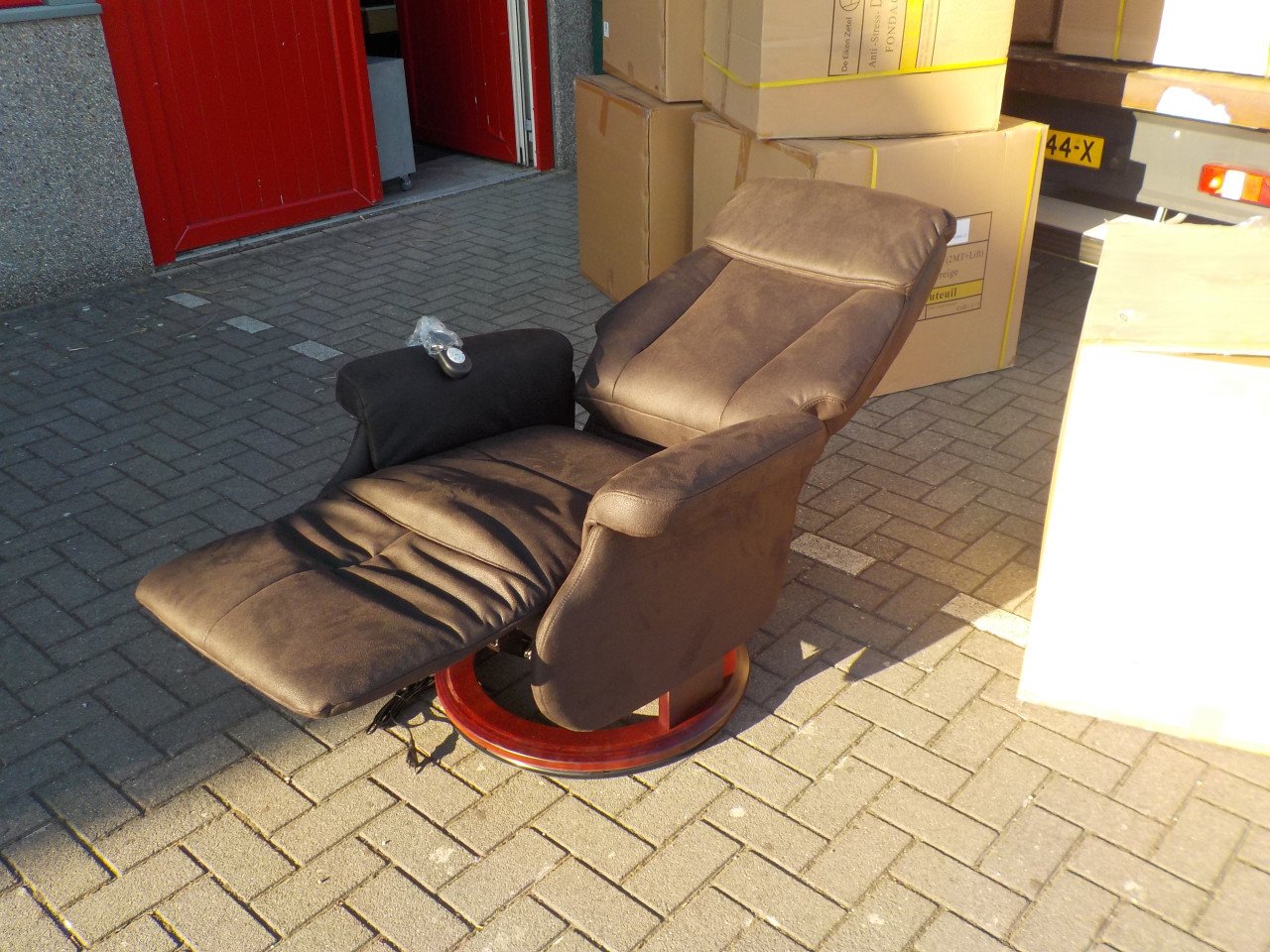Nieuwe stoffen elektrische sta - op draai relex fauteuil in meerdere kleure