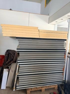 Restpartij 33x Sandwichpanelen 6 cm dik – 100 cm– diverse lengtes