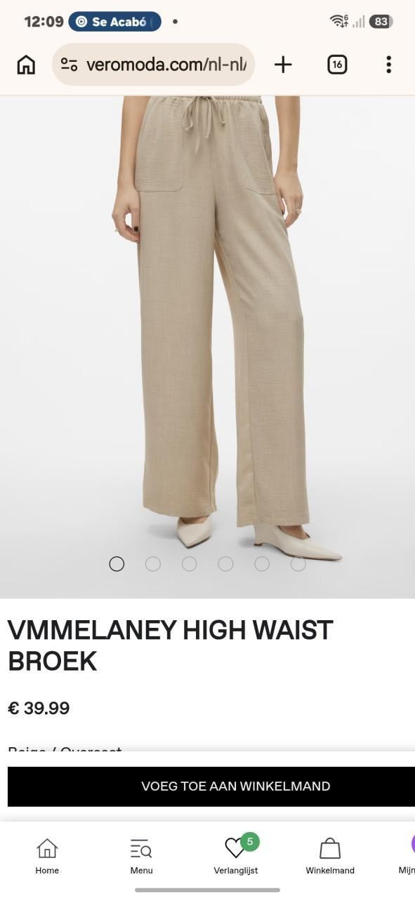3 mooie kreukvrije linnenbroeken maat L VEROMODA