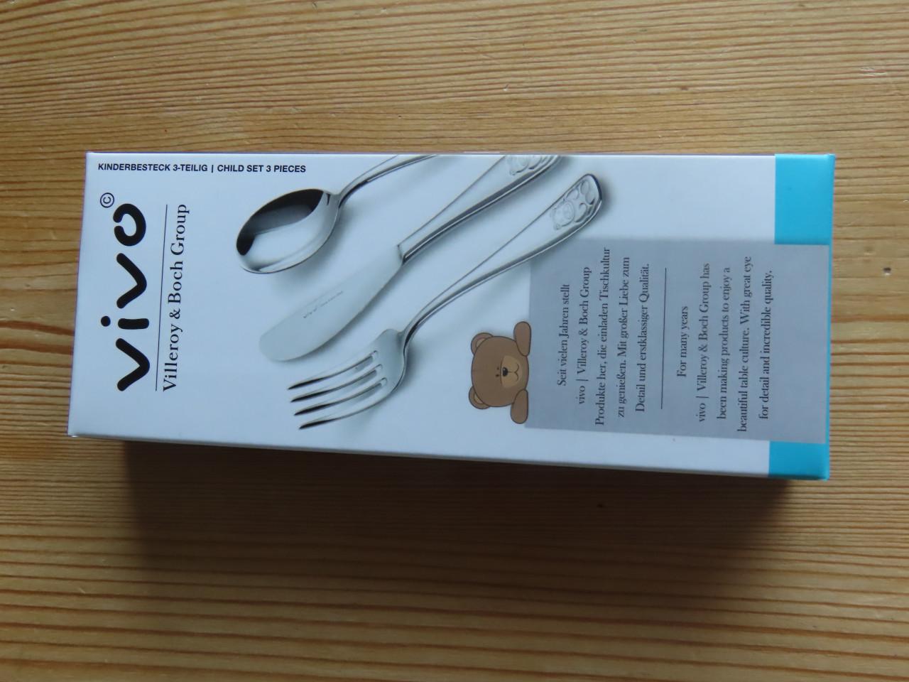 Kinderbestek beren van vivo nieuw in doos