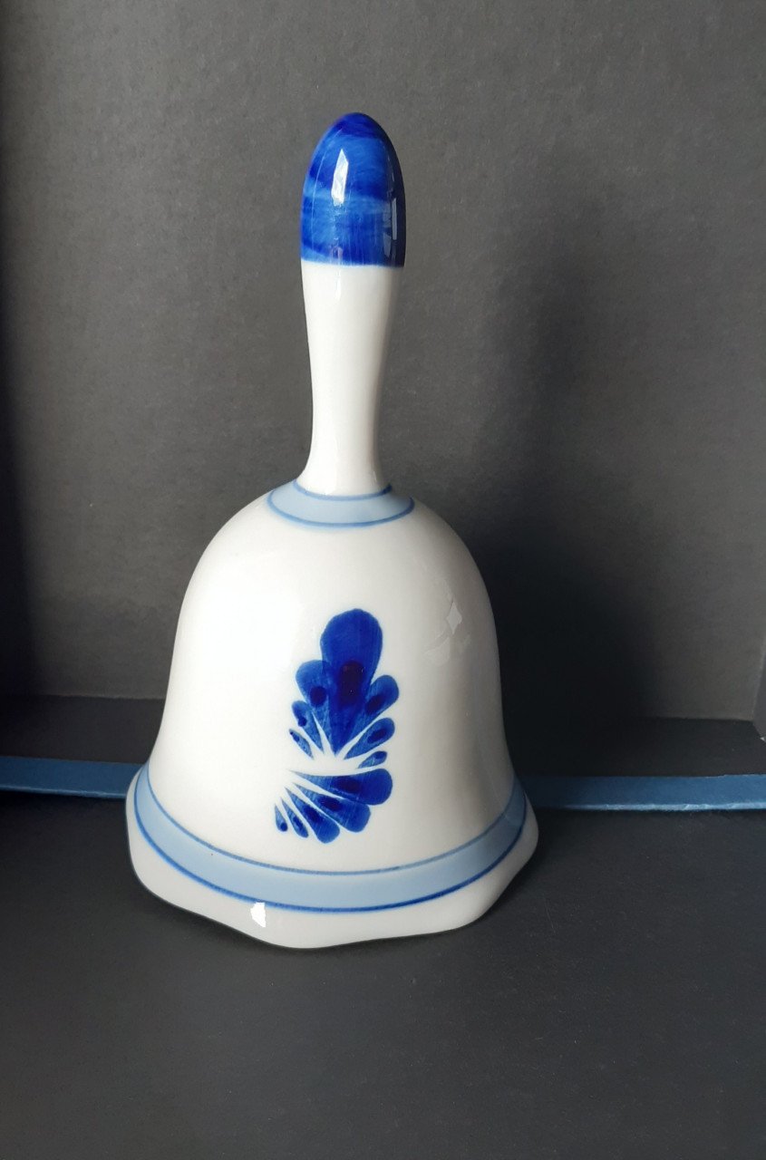 Tafelbel Delfts blauw met Hollands decor