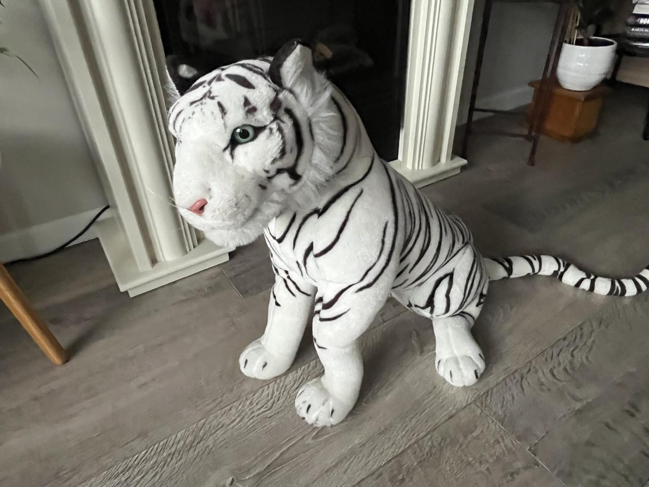 Tijger wit knuffel 100 cm.