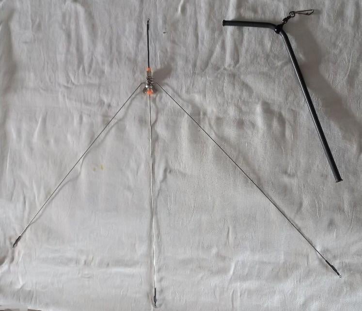 Kippepoot onderlijn met of zonder verzwaring .