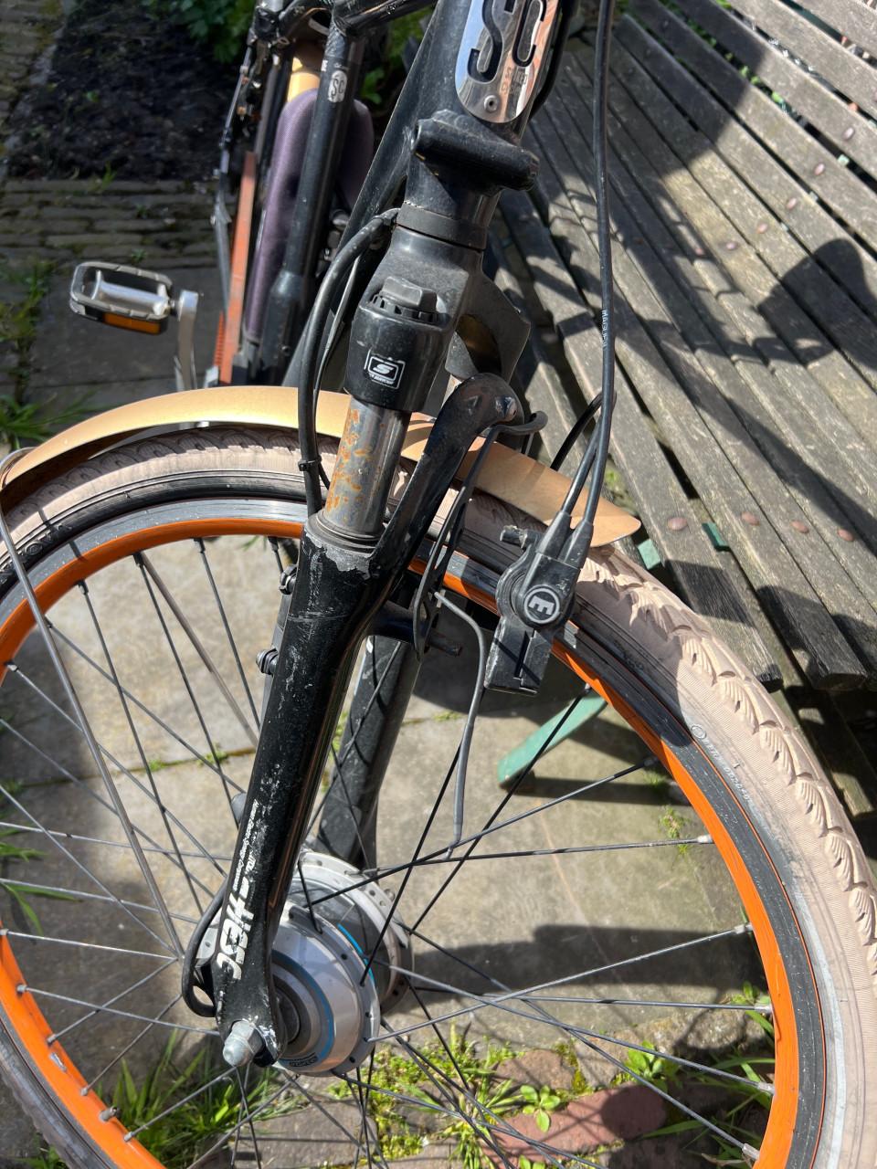 Spiked electrische fiets + lader