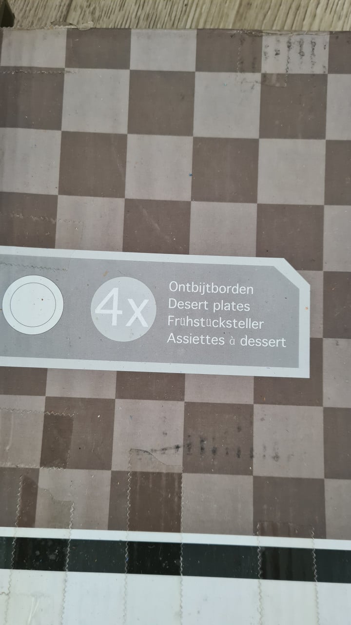 Eet borden set 4X4-Nieuw in verpaking