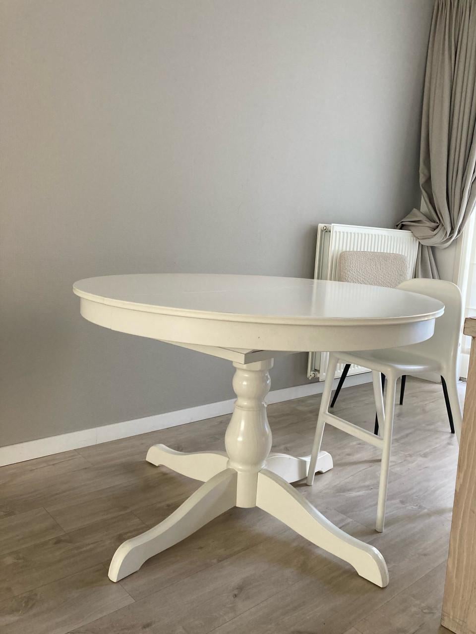 Ikea ingeltorp uittrekbare eettafel rond ovaal