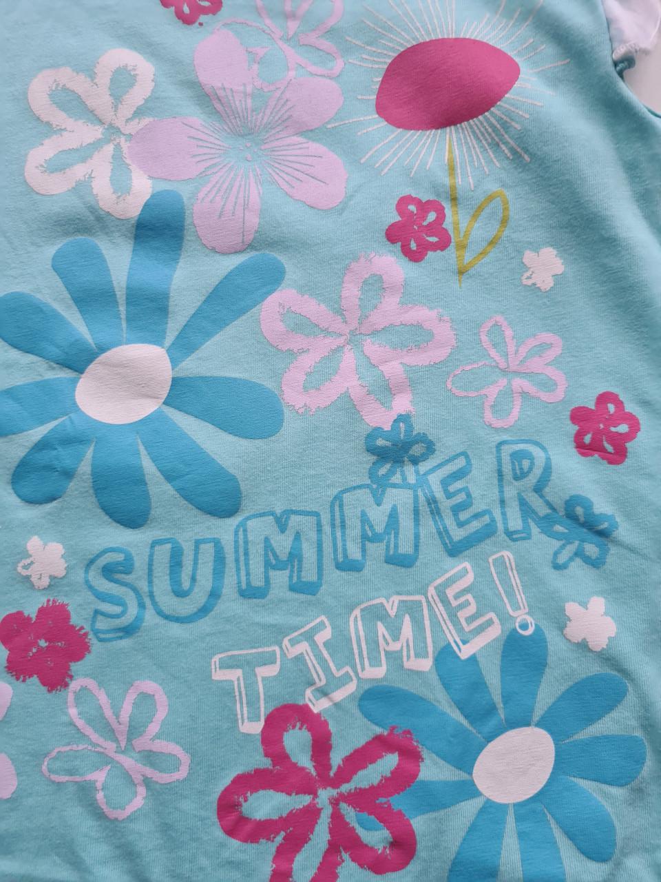 Blauw wijd vallend shirt van GRD  Mt 122-128