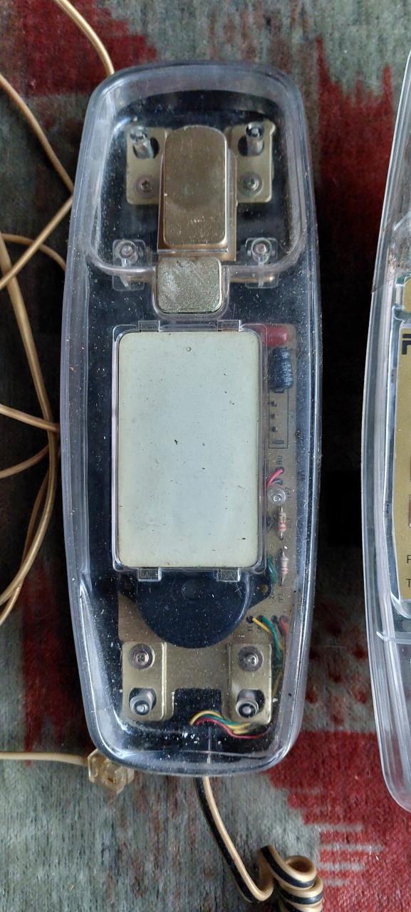 Vintage jaren 90 doorzichtige design telefoon
