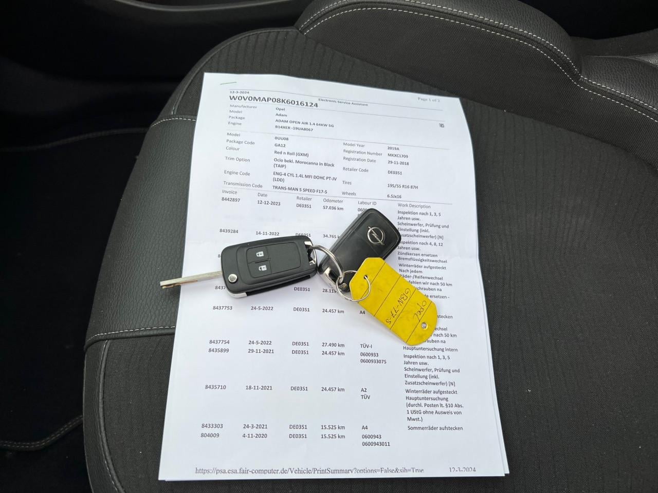 Zeer exclusieve Opel Adam uit 2018 met slechts 59.900 km, Open Dak!!