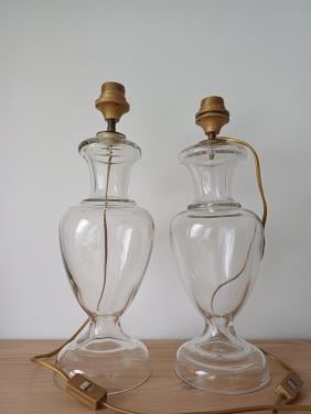 Glazen lampenvoeten 2x