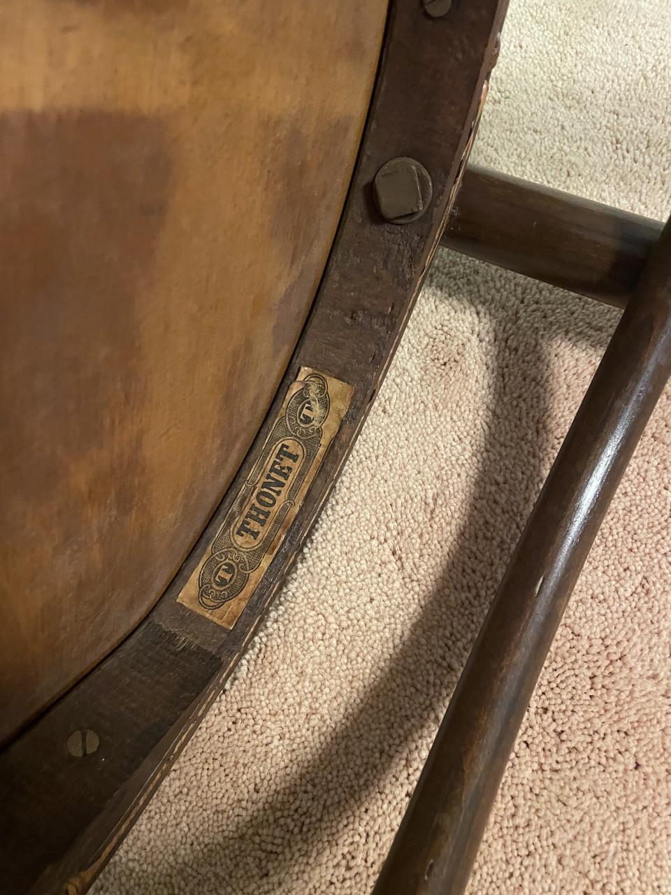 Thonet Weense bistro stoeltjes, vintage, 2 stuks