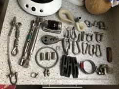 Zeilboot onderdelen rvs.