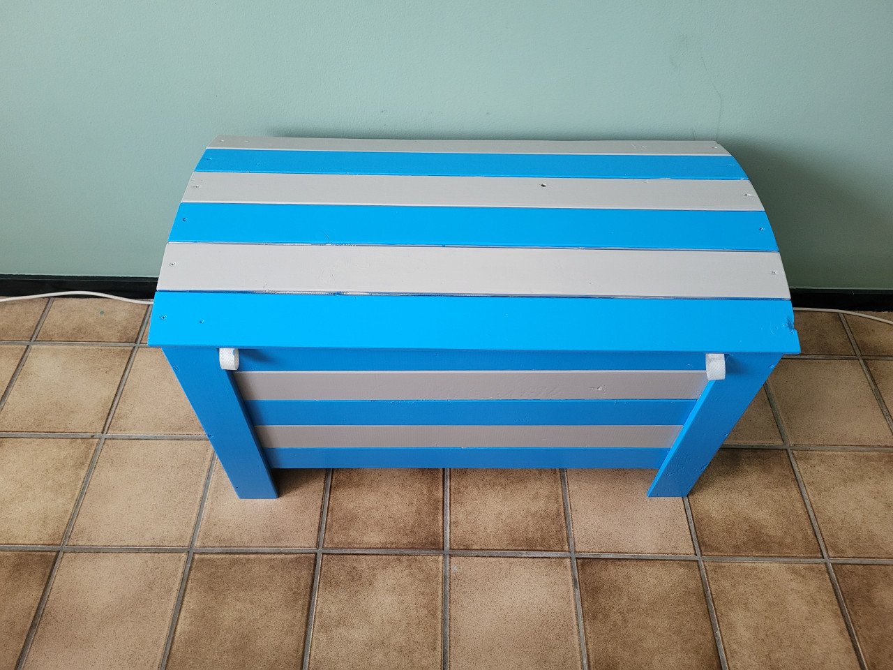 Speelgoedkist blauw/beige