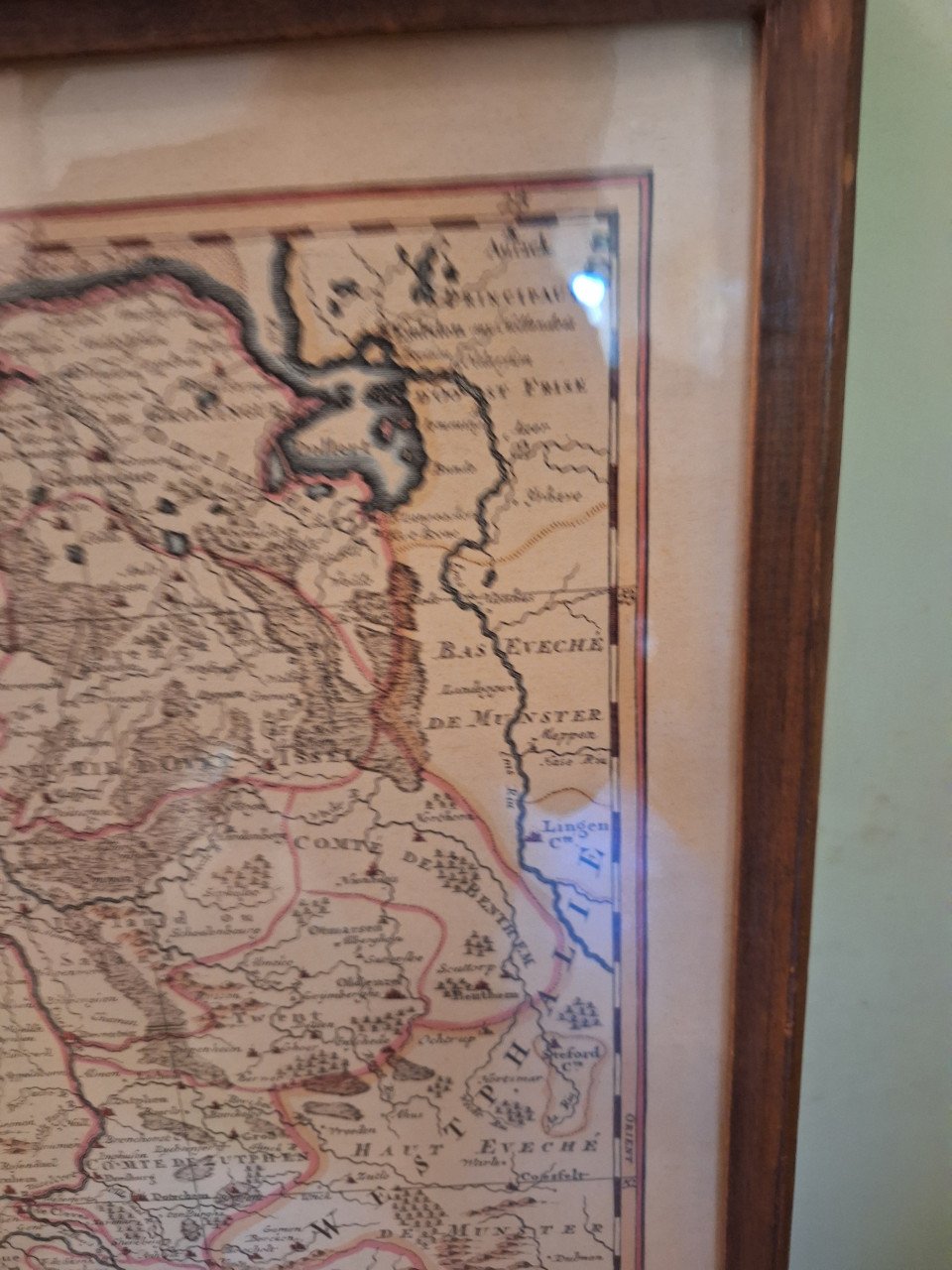 Kaart  Nederland, België