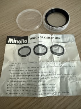 Minolta SR Close up lens No2