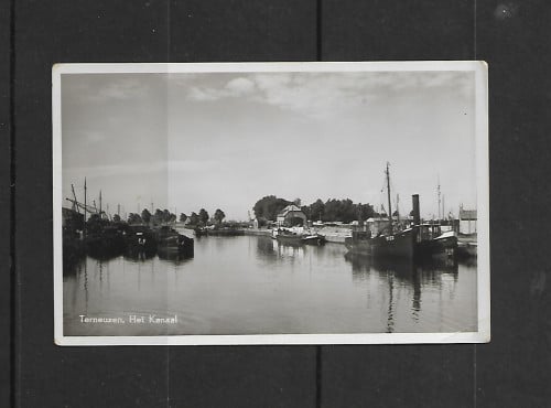 Ansichtkaart Terneuzen Kanaal met schepen