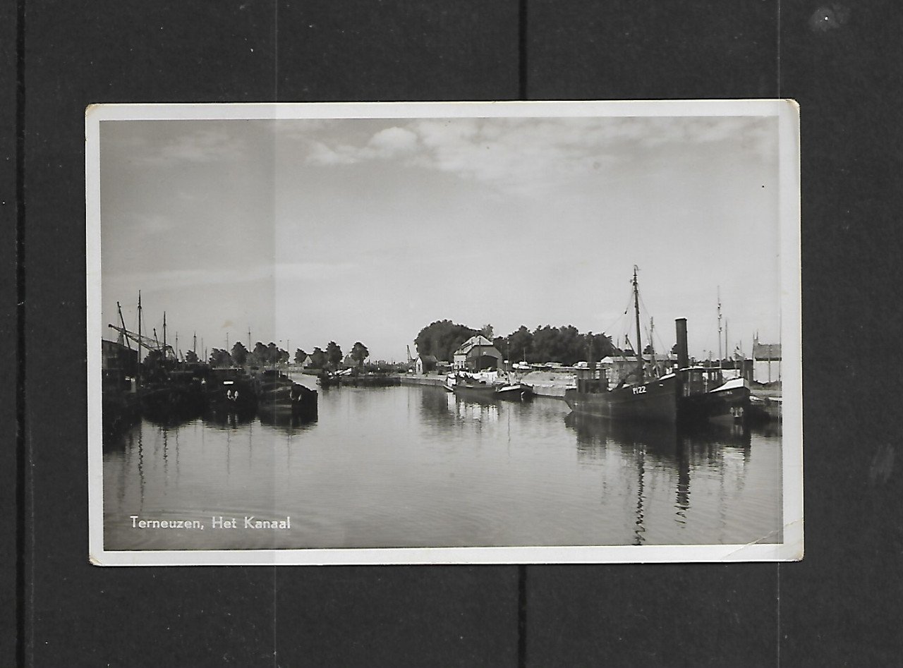 Ansichtkaart Terneuzen Kanaal met schepen