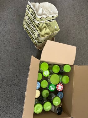Jampotjes en eierdozen