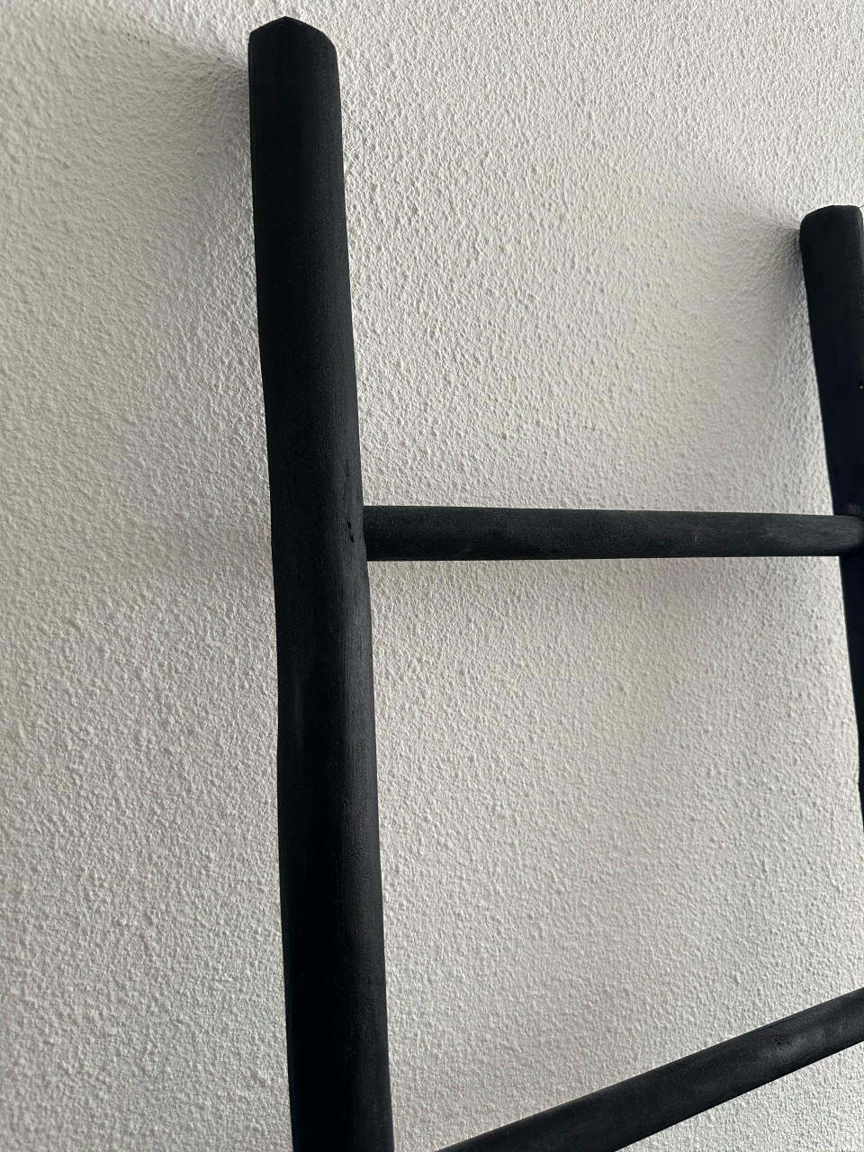 Zwarte decoratieladder (hout)