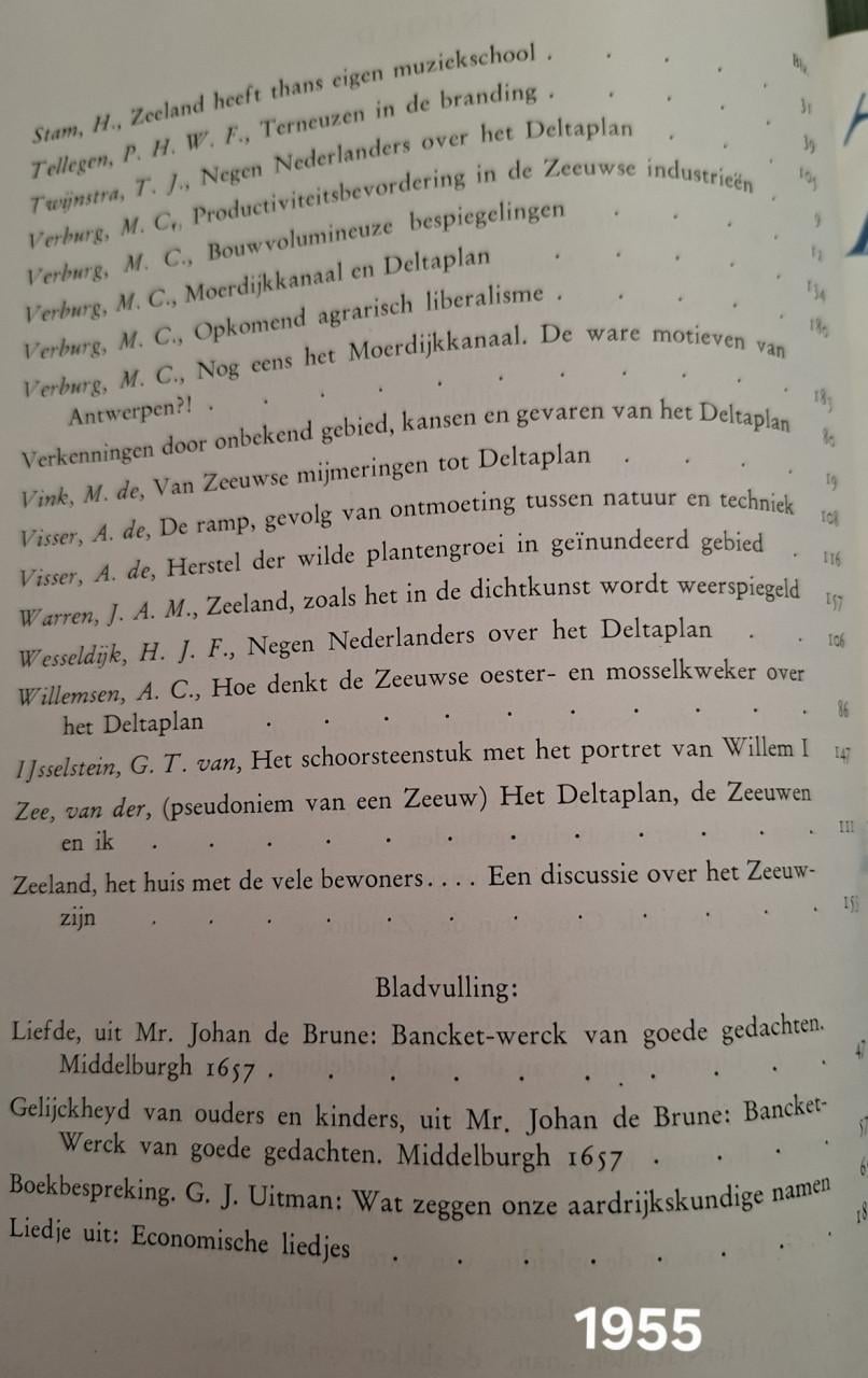 Zeeuws Tijdschrift, gebonden jaargangen 1955, 1956, 1986,1988, 1989,