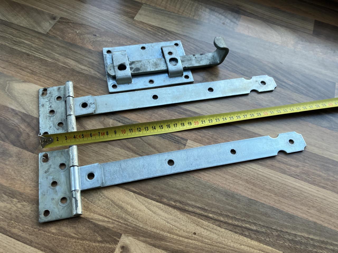 Poortgrendel cq. tuinhekgrendel incl. scharnieren