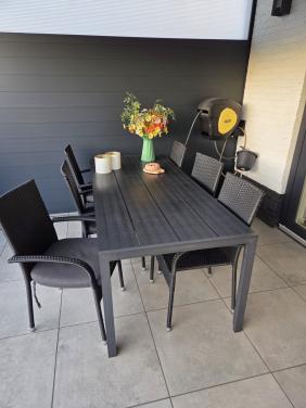 Tuintafel set met 6 stoelen