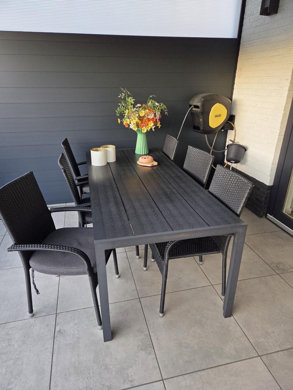 Tuintafel set met 6 stoelen