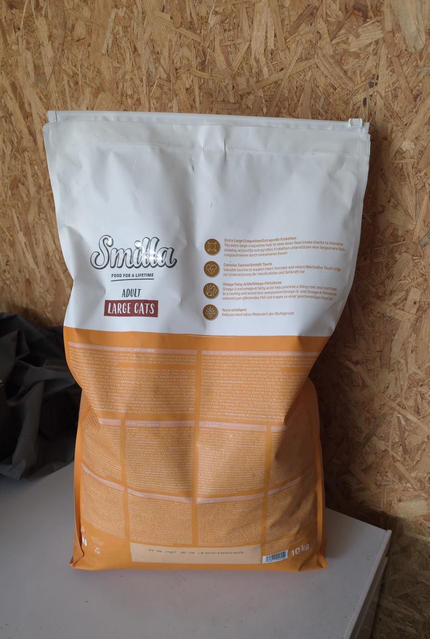 Grote XL zak kattenvoer van Smilla 10 kg