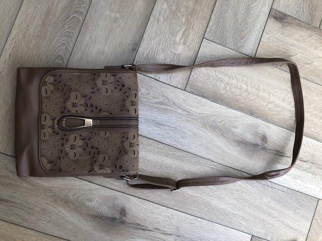 Mooie bruine leren tas, NIEUW!