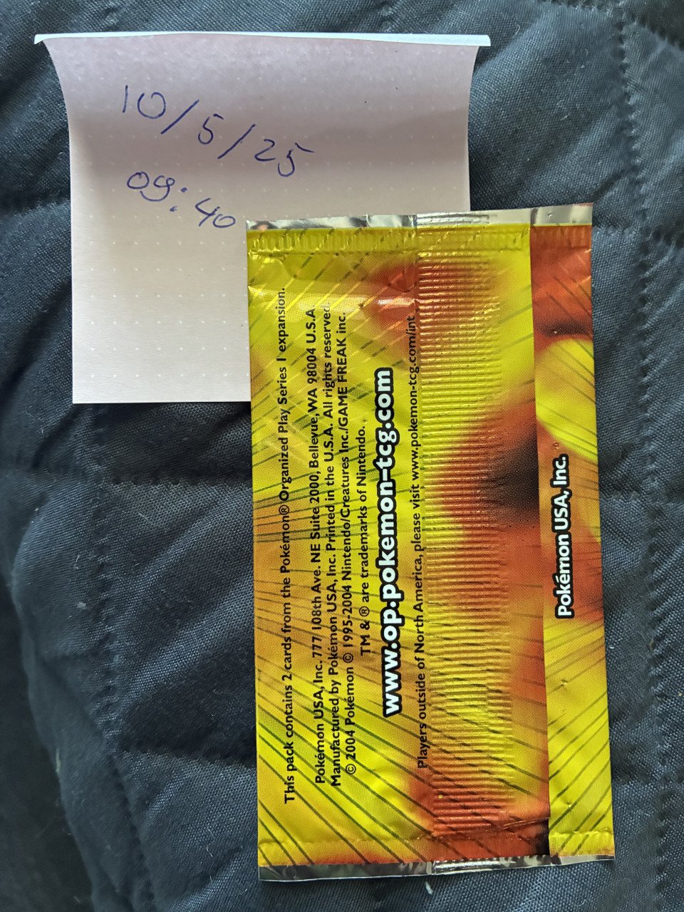 Sealed packs