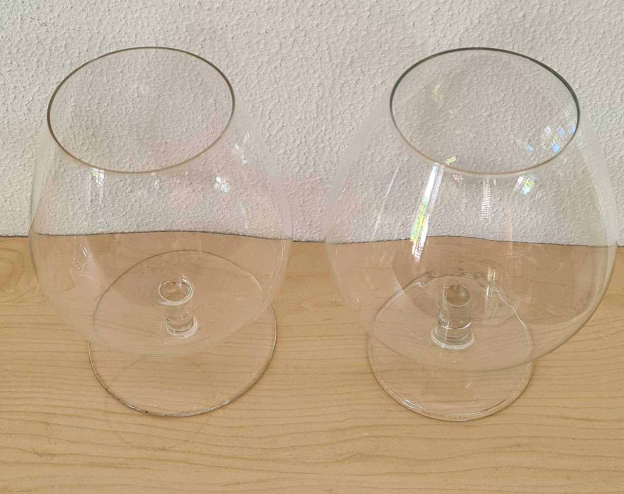 2 mooie grote cognac glazen