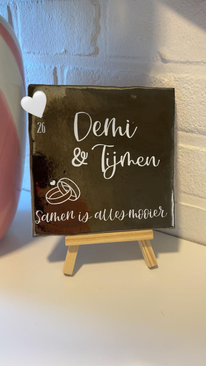 Gepersonaliseerd tegeltje
