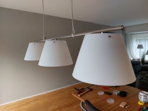 Hanglamp voor boven eetkamertafel (glas)