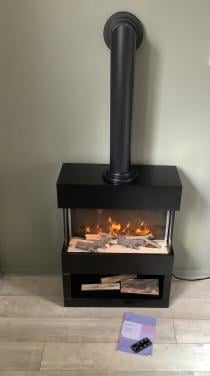 Klarstein Zermatt elektrische kachel met kachelpijp