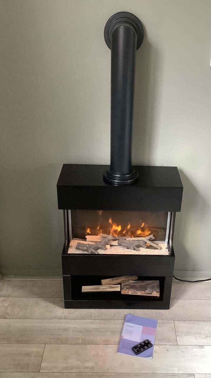 Klarstein Zermatt elektrische kachel met kachelpijp