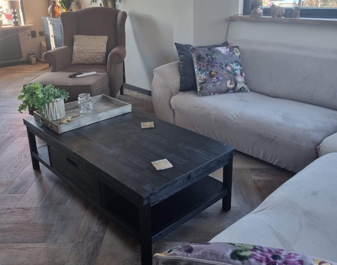 Tv meubel zwart massief hout Stretto