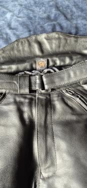 Leren motorbroek