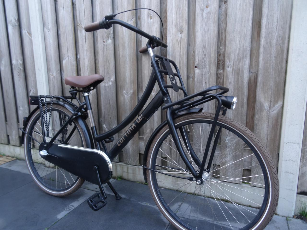 🌸 Cortina Transport U4 Mini M26 – 26 inch meisjesfiets (Jet Black Matt)