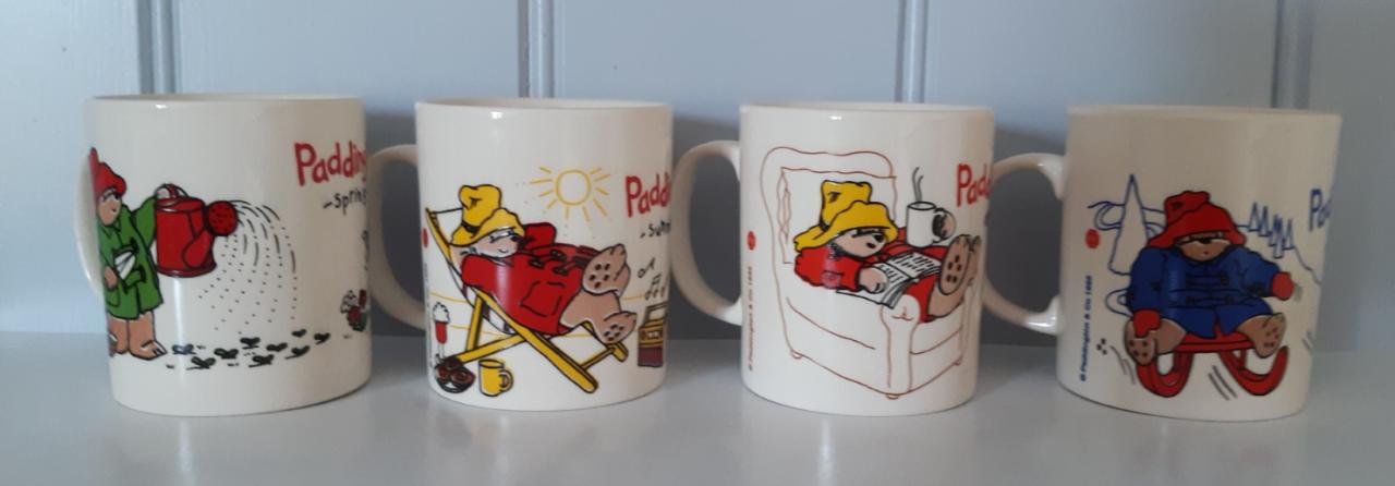 Set van 4 Paddington Beer mokken uitgave Douwe Egberts