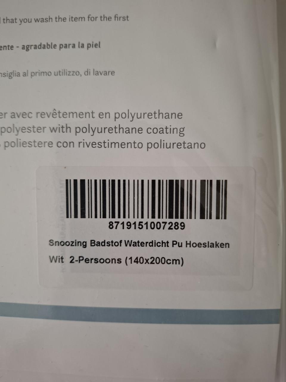 Molton hoeslaken, waterdicht NIEUW