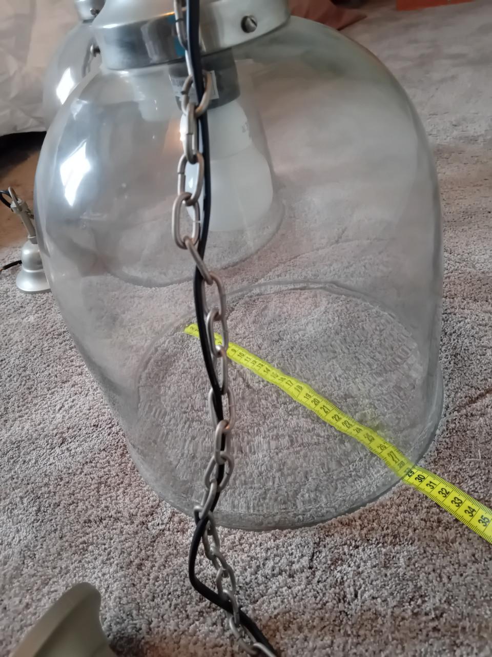 2 glazen lampen