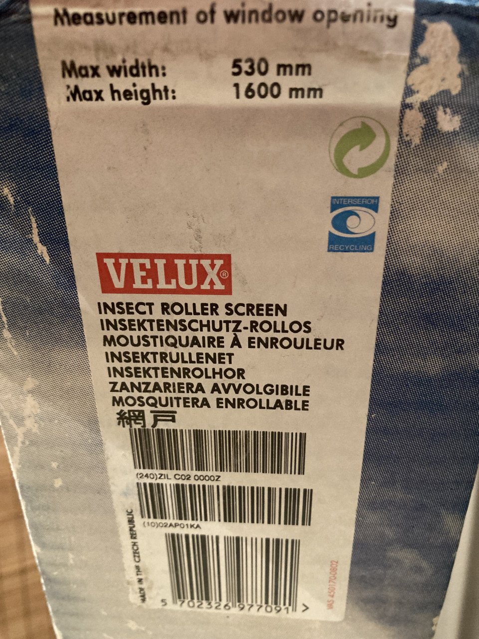 VELUX aluminium raamhor nieuw