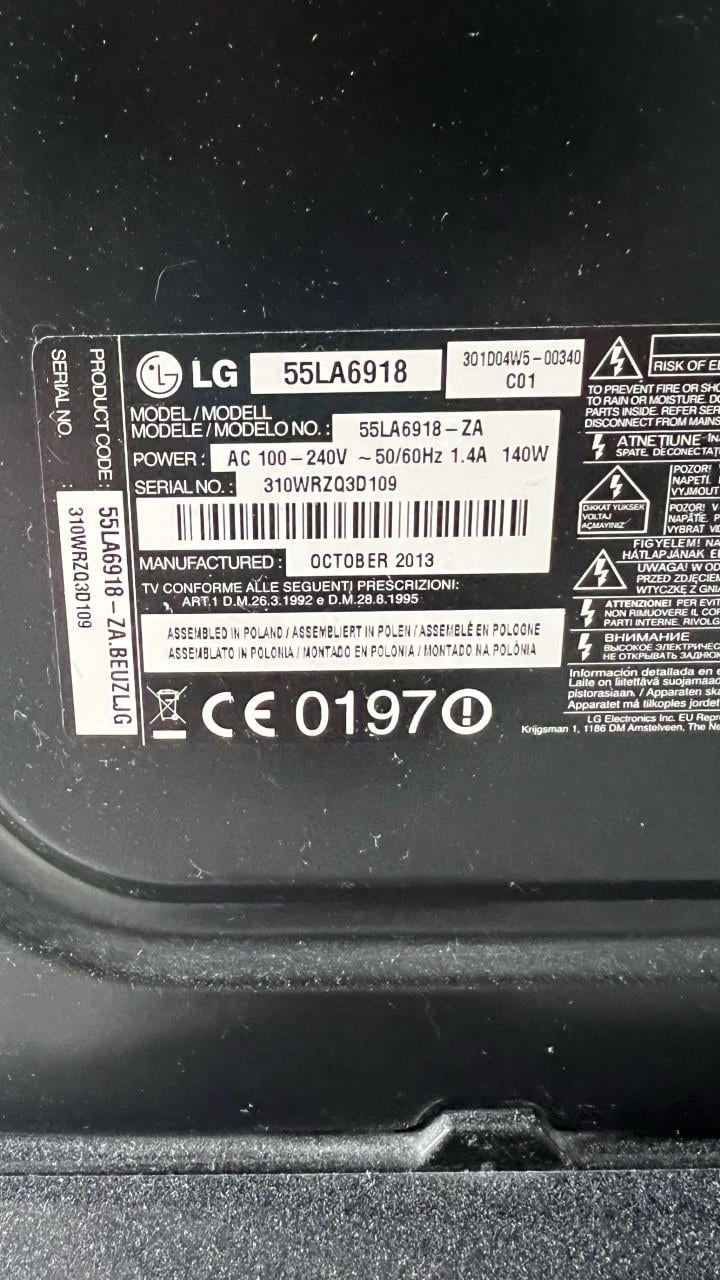 Lg 3D Smart Tv 55”